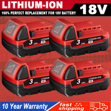18V Battery For Milwaukee for M18 3.0 AH Extended Lithium 48-11-1860 48-11-1840