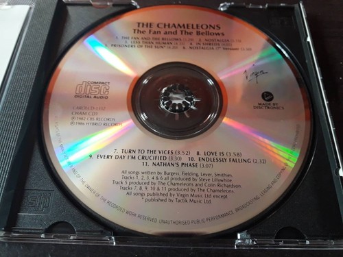 THE CHAMELEONS - The Fan And The Bellows CD New Wave / Post Punk - Picture 3 of 4