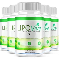 (5 Pack) Lipovive Capsules Lipo Vive Advanced Wellness Formula (300 Capsules)