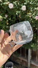 Vintage Globe Mug Set of 4 / Glass Coffee Cups / Nestle.