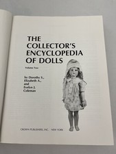 Vtg 1986 Doll Book THE COLLECTOR'S ENCYCLOPEDIA OF DOLLS Coleman Vol 2