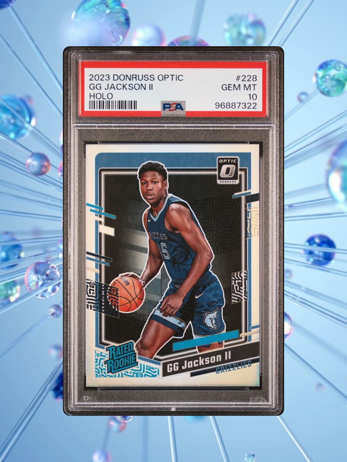 2023-24 Optic GG JACKSON II #228 holo PSA 10 Grizzlies