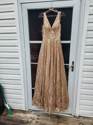 bella divine homecoming dresses Two Piece Hot Pink Sequins Mermaid Long Prom Dress – Dreamdressy main image 0