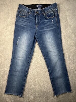 Democracy Jeans Womens Size Ab Solution Straight Leg Raw