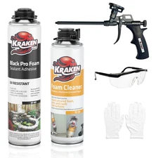 Kraken Bond Black Gun Foam 24oz 1 Pack Waterfall Landscape – Gun Included Set