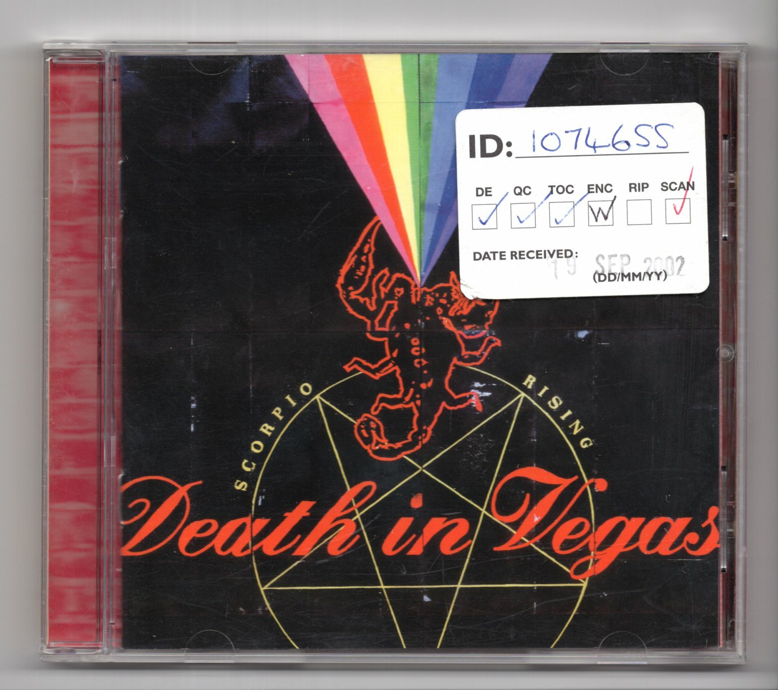 (IX592) Death In Vegas, Scorpio Rising - 2002 CD