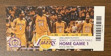 KOBE BRYANT vs TIM DUNCAN 05-21-2008 CONFERENCE FINALS FULL GAME 1 TICKET LAKERS