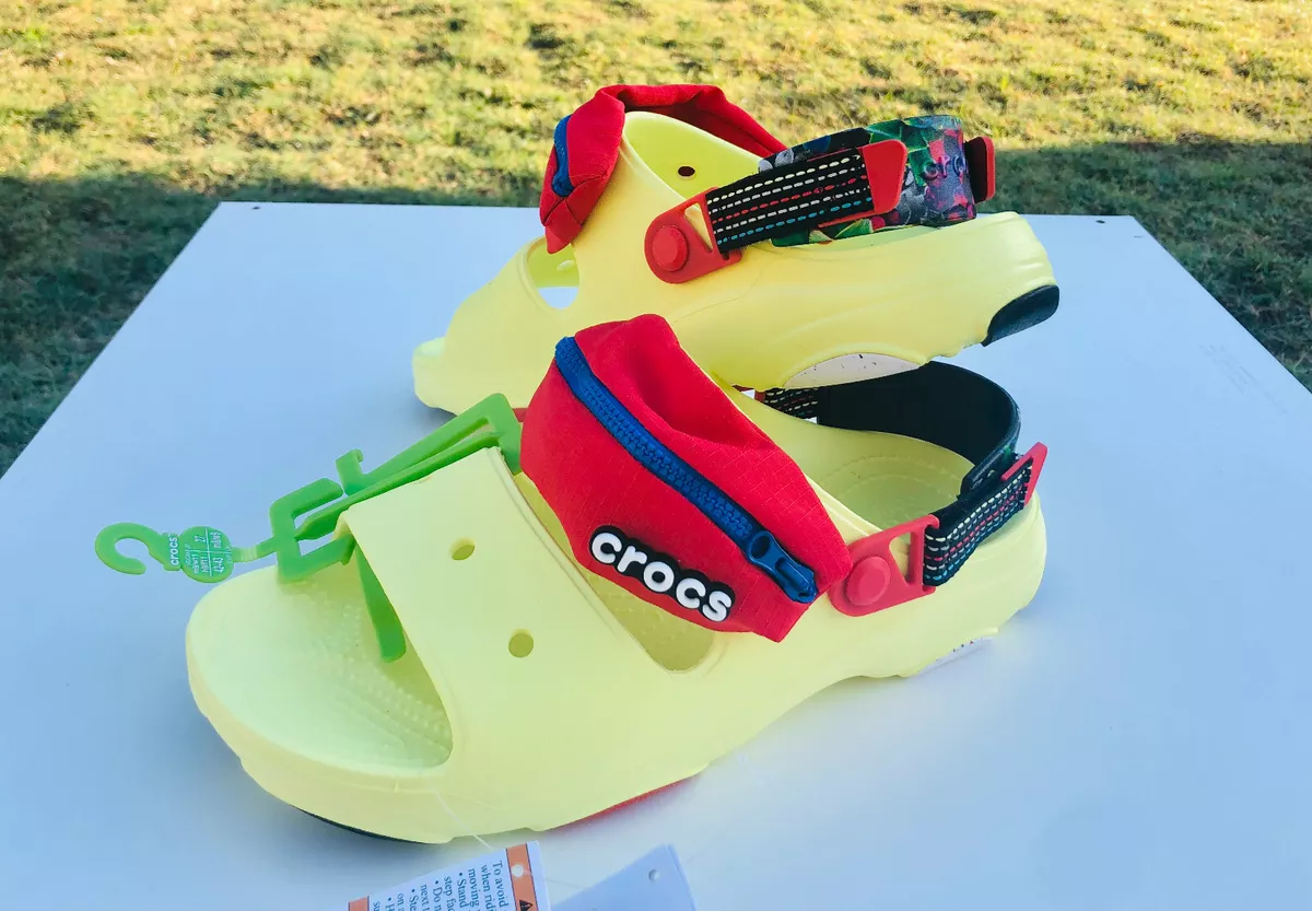 Crocs Classic All Terrain Sandals Yellow with Zipper Pouch All