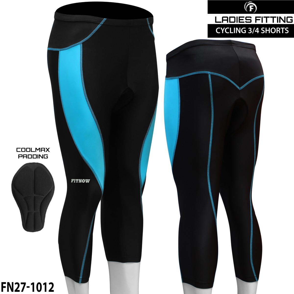 Pantaloncini Imbottiti 3/4 Donna Coolmax Pantaloncini Da Ciclismo Pantaloncini Imbottiti 3/4 Donna Coolmax Pantaloncini Da Ciclismo