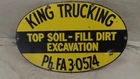 Vintage King Trucking Porcelain Sign Classic Highway 22 x 14 Yellow and Black