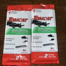TOMCAT Rat Size Mouse Glue Traps 2-Pack 0362810 - Lot Of 2 - 4 Total