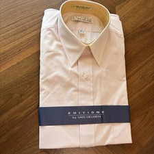Vintage Van Heusen Editions Fitted Dress Shirt Light Pink 15 34/35