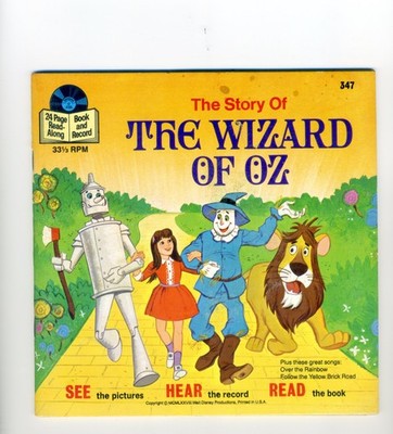 1978 Walt Disney Productions 24-Page Book & Record #347-THE WIZARD OF OZ