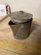 Brocca antica in rame con coperchio oggetto vintage arredamento rustico