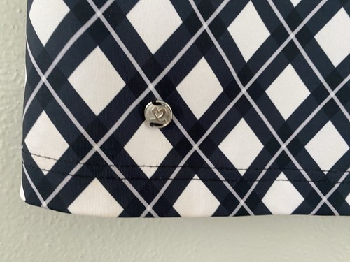 Daily Sports Womens Size L Black and White Geometric Print Sleeveless Golf Shirt - Picture 6 of 12