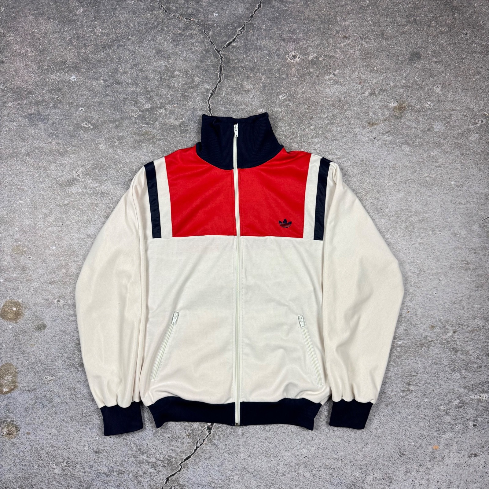Rare 80s Vintage Adidas Track Top - Made in Malta (Size 50)