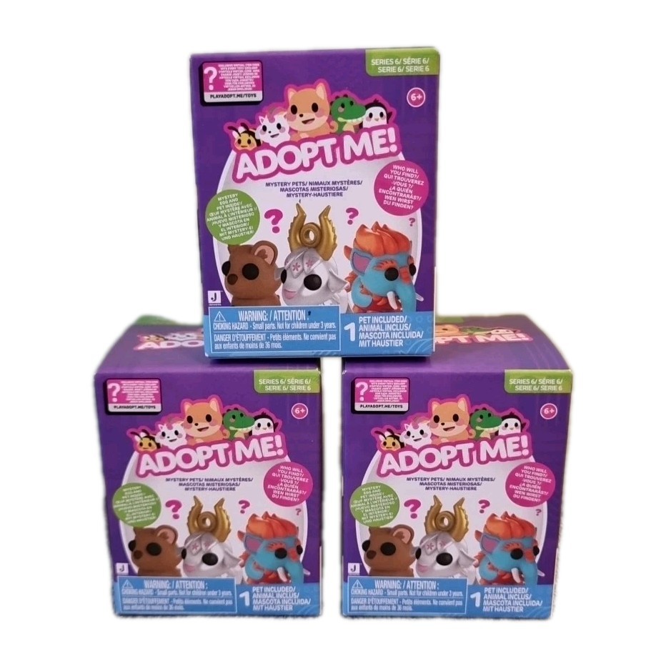 ADOPT ME! ▪︎ 3 x Mystery Pets Blind Box ▪︎ Series 6 ▪︎ Random Selection
