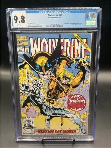 Wolverine #60 (Marvel Comics Early September 1992) CGC Graded 9.8 White Pages