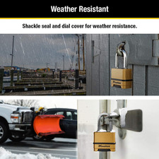 Combination Lock, Heavy Duty Weatherproof Padlock, Resettable for Outdoor Use...