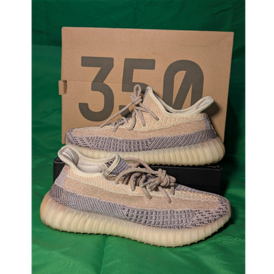 adidas Yeezy Boost 350 V2 Men s Low-Top Lace-Up Sneakers Beige/Gray New