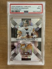 2009 Donruss Threads Ben Roethlisberger Auto /5 PSA 9