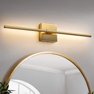 RRTYO 23.6 in. 1-Light Gold LED Bathroom Vanity Light Sconce w/ Backplate