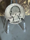 1935 S Washington Quarter (90%) Silver Very Good~Receipt