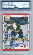 MIKE MODANO PSA/DNA auto 1990-91 Score All Rookie Team #327 HOF signed slabbed