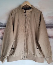 Men's zip up bomber jacket  XXL 2XL  Beige smart lightweight Great condition 