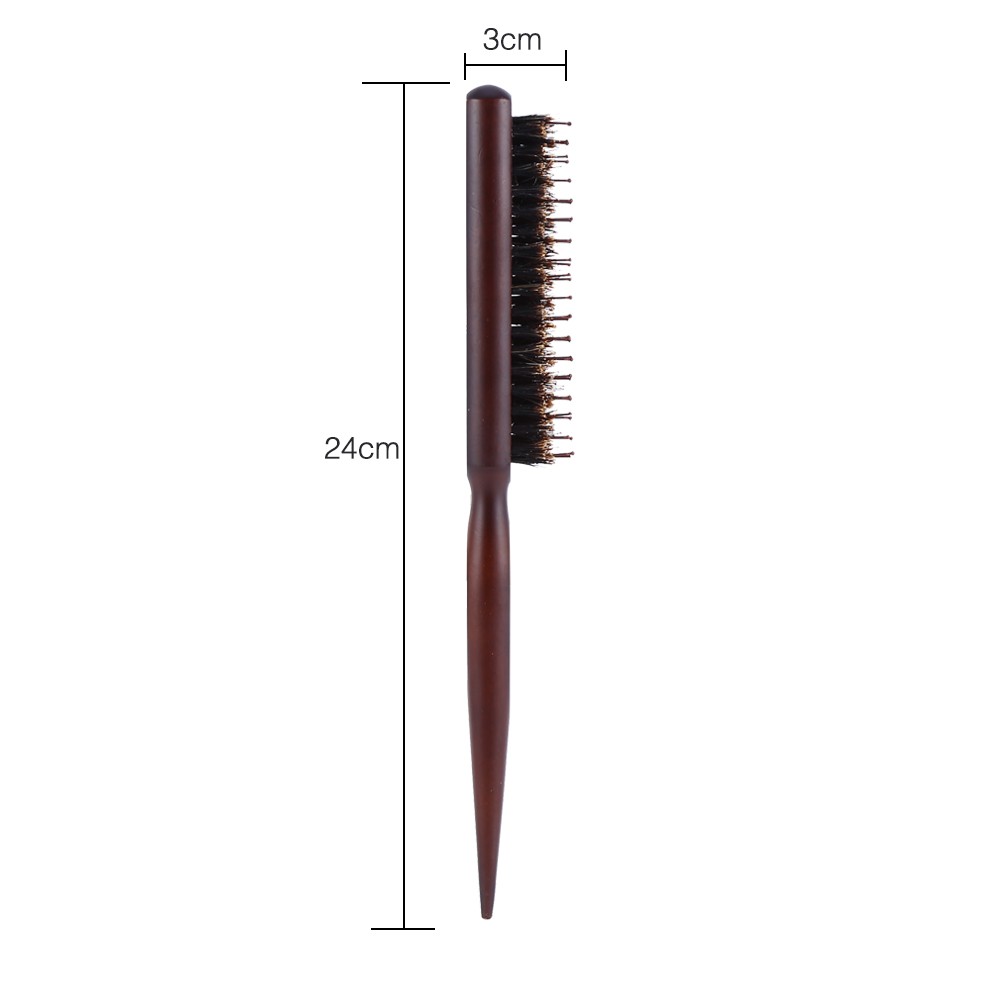 Wooden Hair Brush Durable Natural Bristle For Hair Styling