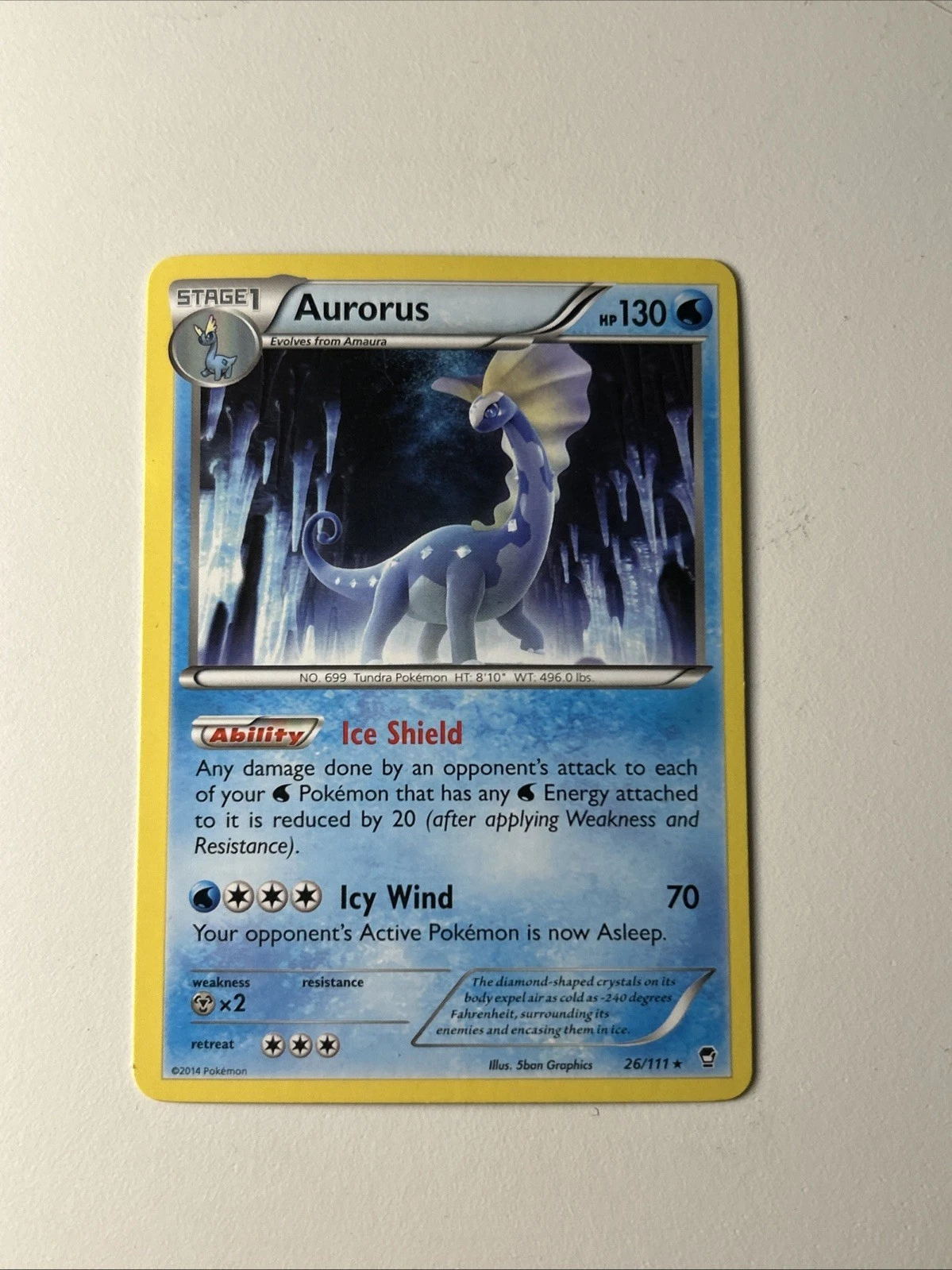 Pokémon TCG Aurorus 26/111 XY Furious Fists Stage 1 130HP Rare Regular