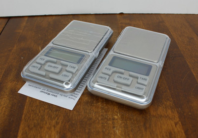 Lot of 2 MH 200 Digital Pocket Scales   One New in Box + One Working Used   200g