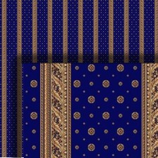 Dolls House Wallpaper Victorian Floral Stripe Blue Miniature Print 1:12