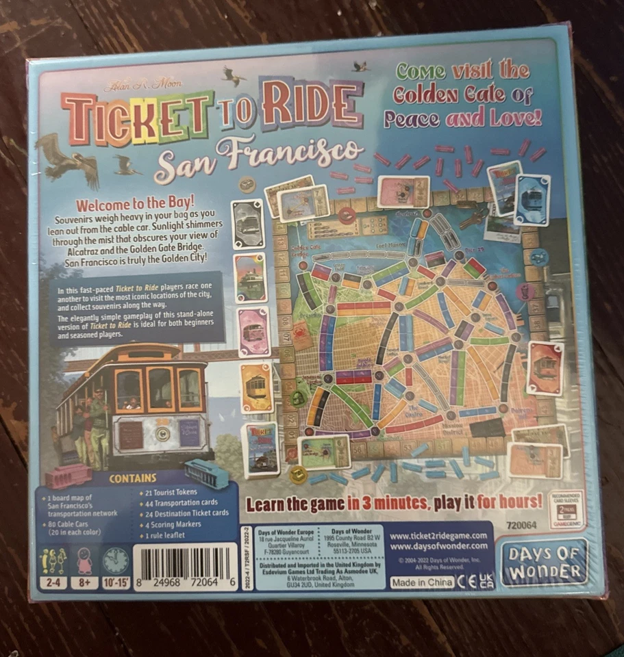 Ticket to Ride San Francisco Days of Wonder Train Juego - Completo Foto 2 de 2