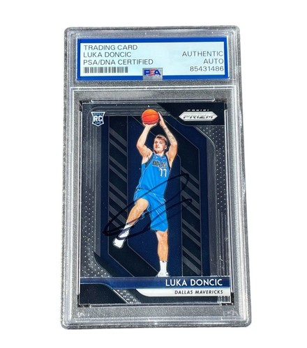 LUKA DONCIC SIGNED 2018 PANINI PRIZM ROOKIE CARD #280 AUTO MAVERICKS RC PSA/DNA