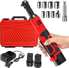 Electric Ratchet Wrench Set,40 Ft-lbs 550 RPM 16.8V Cordless Ratchet Wrench 3/8"