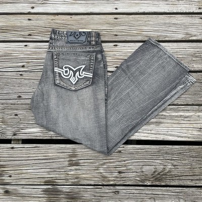 VTG  Y2K GOTH  GRUNGE  RAVE  JNCO Style MEK DENIM Jeans, Gray 34x32   MILTON