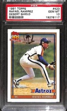 1991 Topps Desert Shield #423 RAFAEL RAMIREZ PSA 10 GEM MINT ASTROS