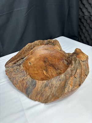 Rustikale große Deko Holz Holzschale Popuri Schale Cottagecore Scandi Vintage RETRO
