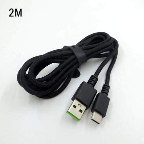 Câble de charge Type-C noir 2M pour clavier sans fil Razer Deathstalker V2 Pro