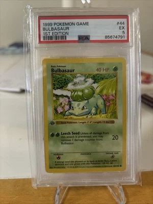 1999 bulbasaur pokemon card value Pokémon Card Bulbasaur #1 TV Animation Blue Logo 1st Print ENG L015169 –  AGS Collectibles main image 0