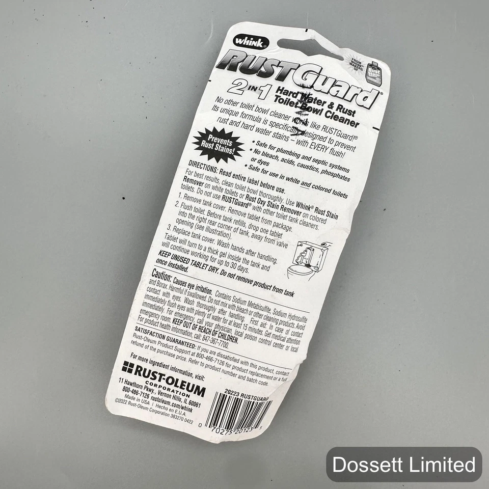 Whink Rust Guard 2-in-1 Toilet Bowl Cleaner Tablets, Hard Water & Rust Stains - Image 2 of 2