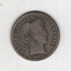 1908 P BARBER DIME 90% SILVER PHILADELPHIA 10¢ UNITED STATES AMERICA TEN CENTS