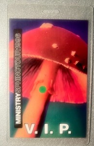 Ministry Sphinctour 1996 VIP Laminate. Rare. Mint.