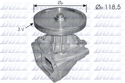 Dolz S121 water pump, engine cooling for Fiat