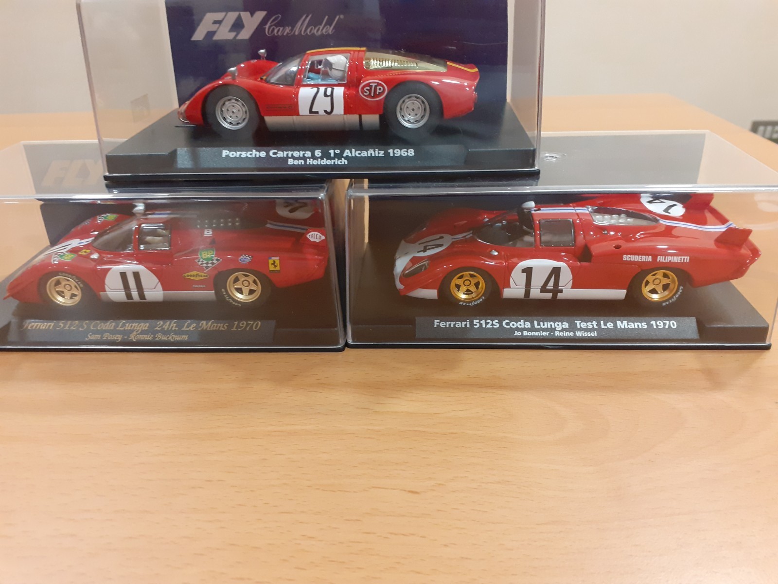 3 FLY Car Model -  Porsche Carrera 6 1968 Heiderich Ferrari 512 S coda lunga 197