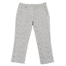 Adrianna Papell Womens Pants Size 6 Geometric Print Cropped Leg Straight Leg