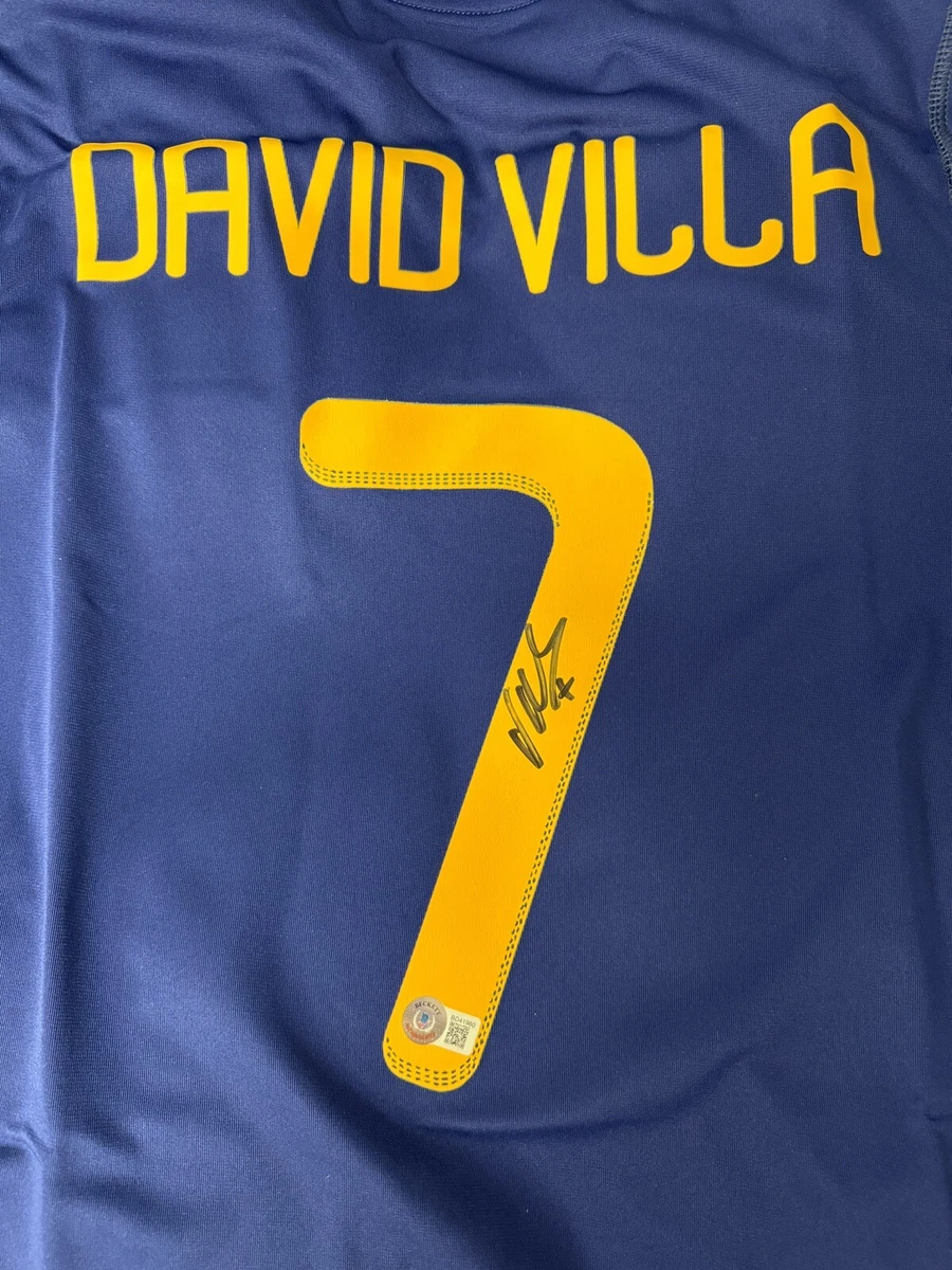 Maillot du FC Barcelona Signé par David Villa – Certifié par Beckett