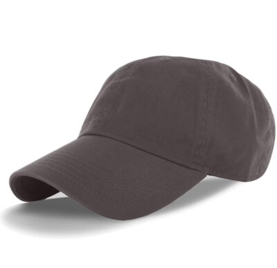 DS Plain 100% Cotton Adjustable Baseball Cap In Brown One Size Fits Most Unisex