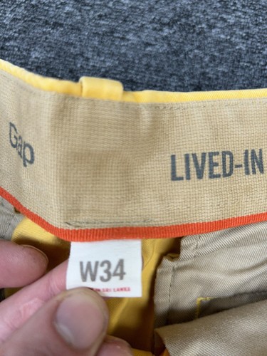 Gap Marca Yellow Chino Men's Shorts Size 34 - Picture 7 of 12